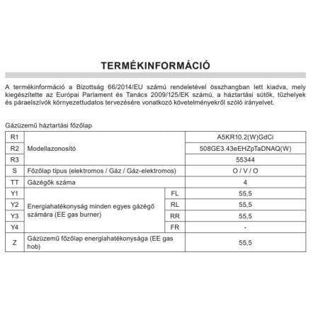 Amica A5KR10.2(W)GdCi (55344) fehér, programórás, multifunkciós kombinált tűzhely, öntöttvas ráccsal , üveg tetővel
