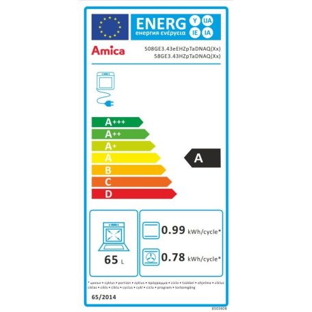 Amica 55345 ( 58GE3.43HZPTaDNAQ/Xx ) Kombinált tűzhely
