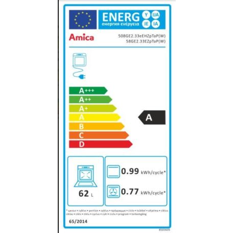 Amica A5KG8.2(W)M  Multifunkciós Kombinált Tűzhely ( 55898)