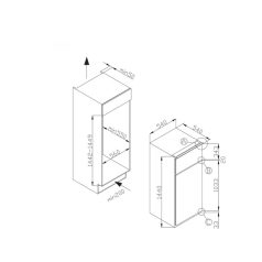 Amica EKGC 16166 beépíthető hűtő
