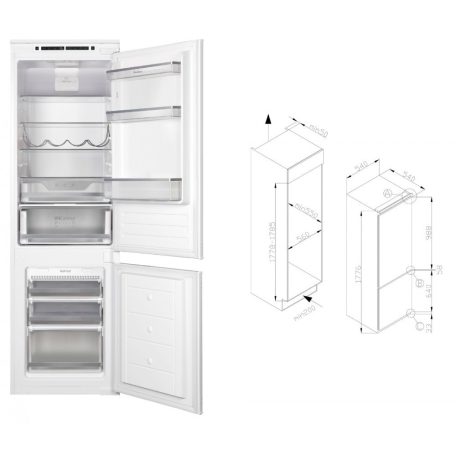 Amica BK3185.4NFVC alulfagyasztós hűtő